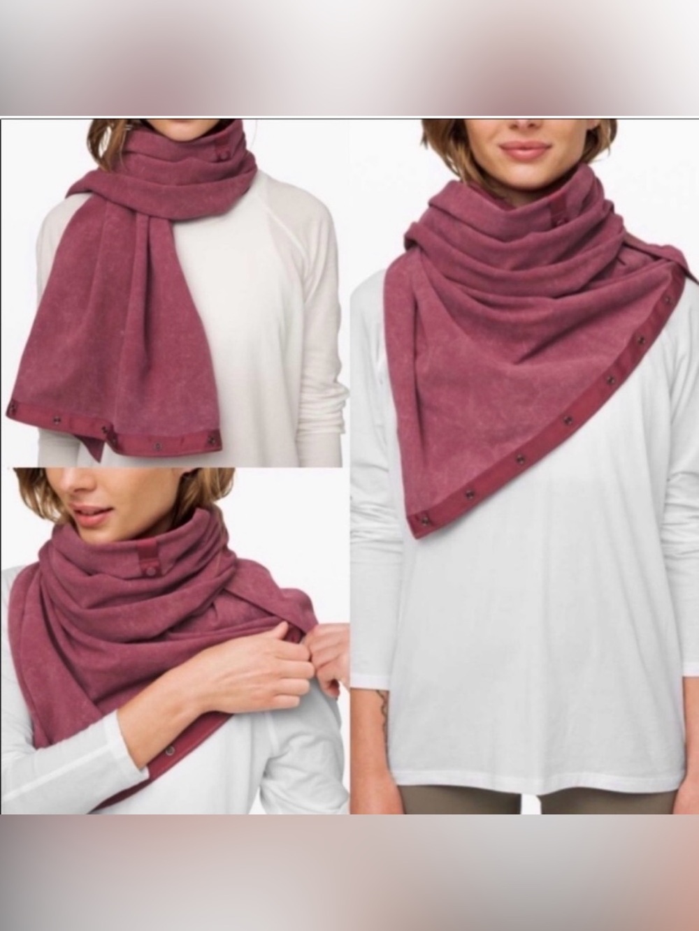 Lululemon Athletica Vinyasa Adjustable Scarf Magenta NWT